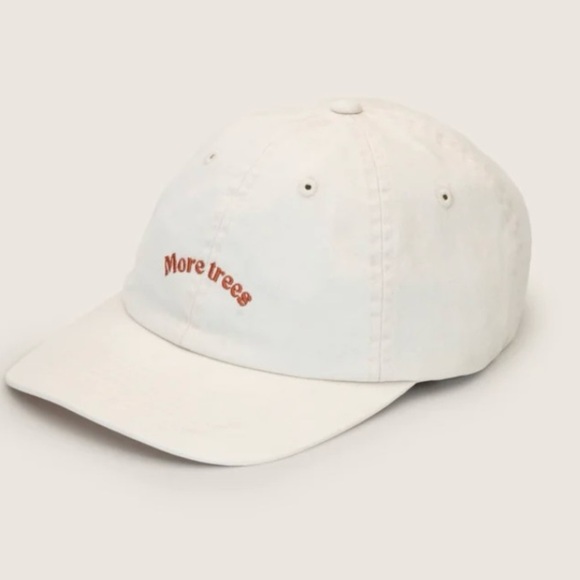 WILL + BEAR Riley Bone White Vintage Dad 
White Cap with 'More Trees' Embroidery - Picture 5 of 9